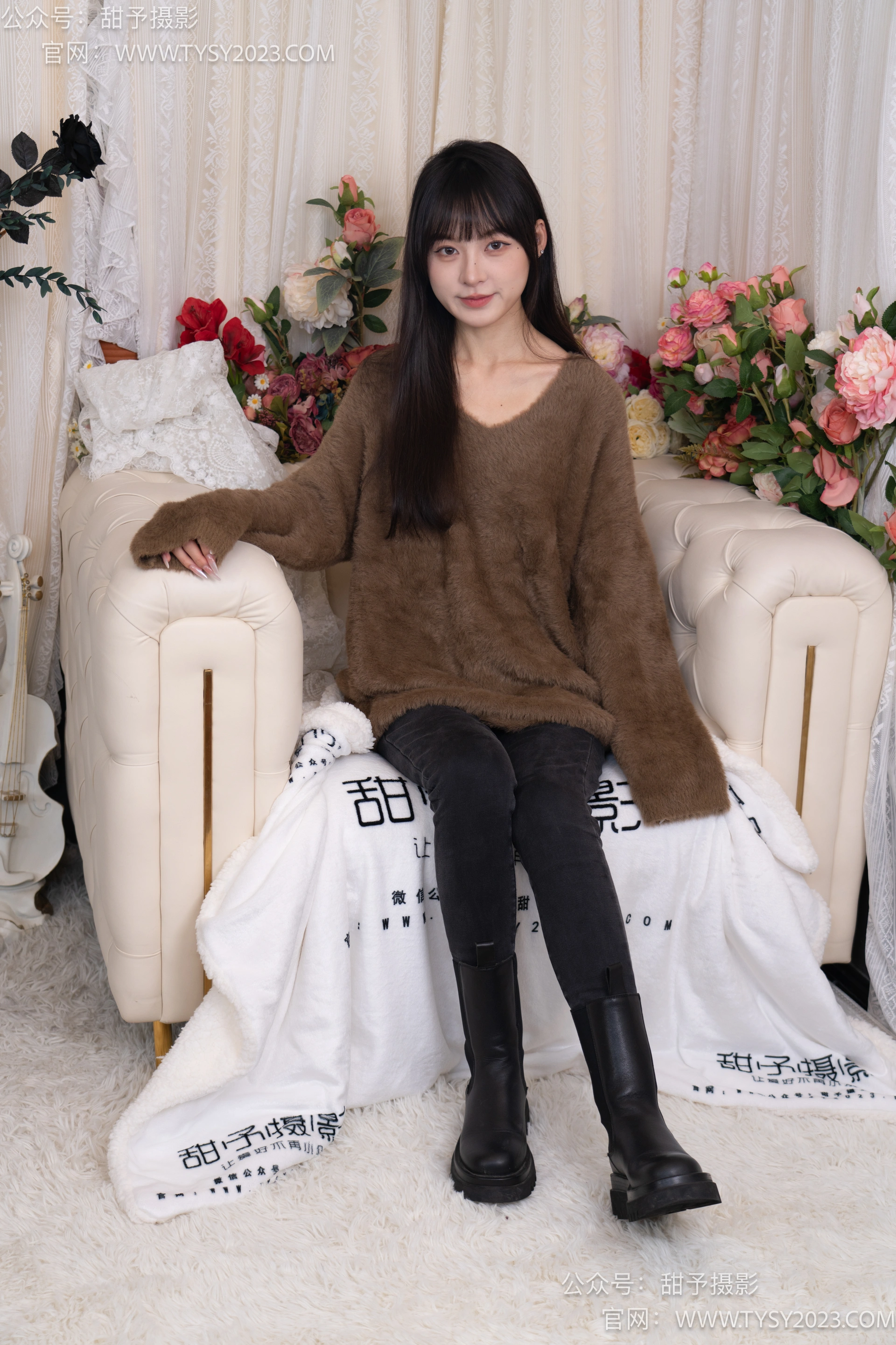 甜予摄影 NO.010 小离-靴子、白棉袜、裸足 0